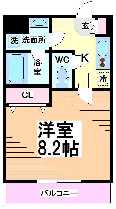 神奈川県川崎市多摩区宿河原６（マンション）の賃貸物件の間取り