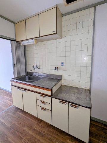 キッチン　ガスコンロ対応の大型キッチン