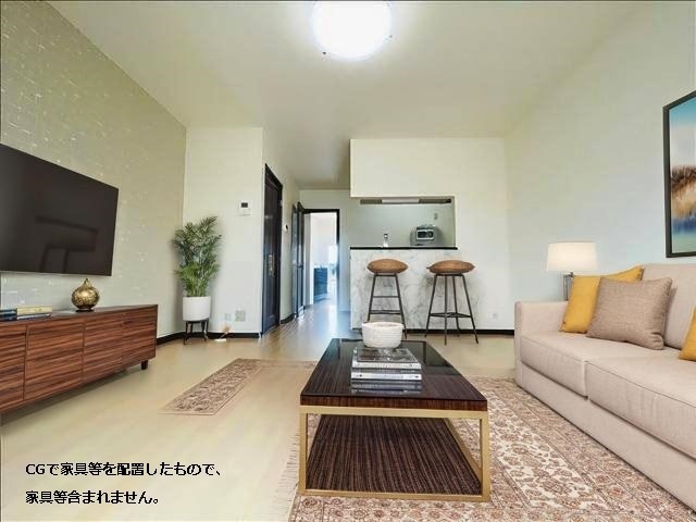 居室・リビング　ＣＧで家具等を配置したもので、　家具等含まれません。