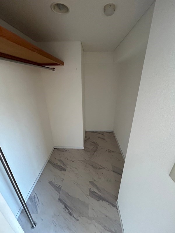 収納　大容量のウォークインクローゼット完備。