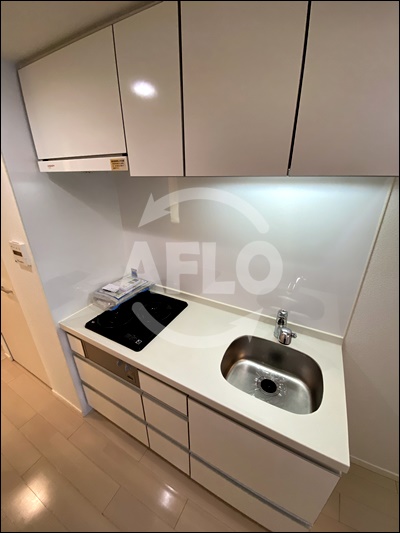 キッチン　エスリード長堀タワー　2口ガスシステムキッチン