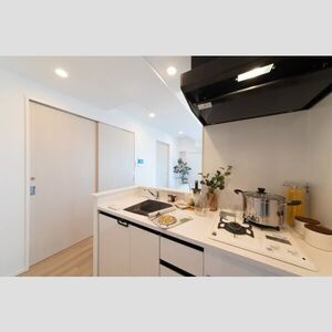 キッチン　コンパクトなキッチンで掃除もラクラク