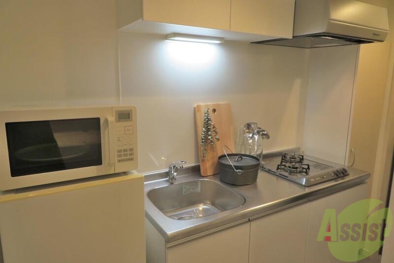 キッチン　２口ガスのシステムＫです。お料理もらくらくですね