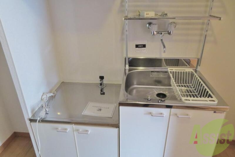 キッチン　２口コンロが置けてお料理が楽しみですね～。