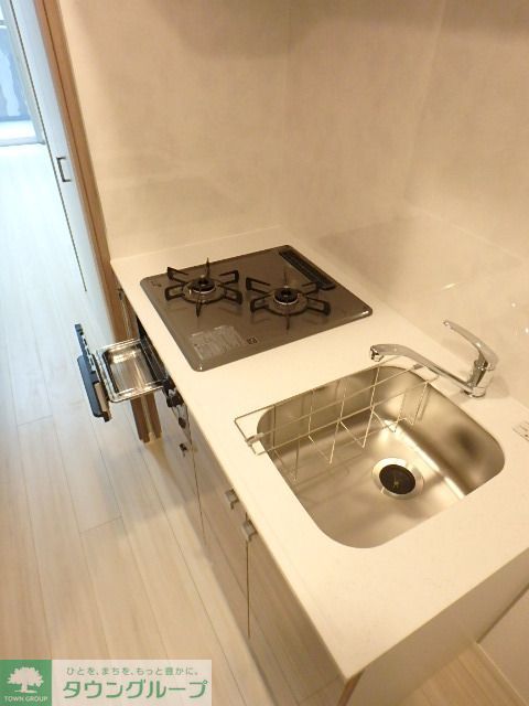 キッチン　2口ガスキッチングリル付