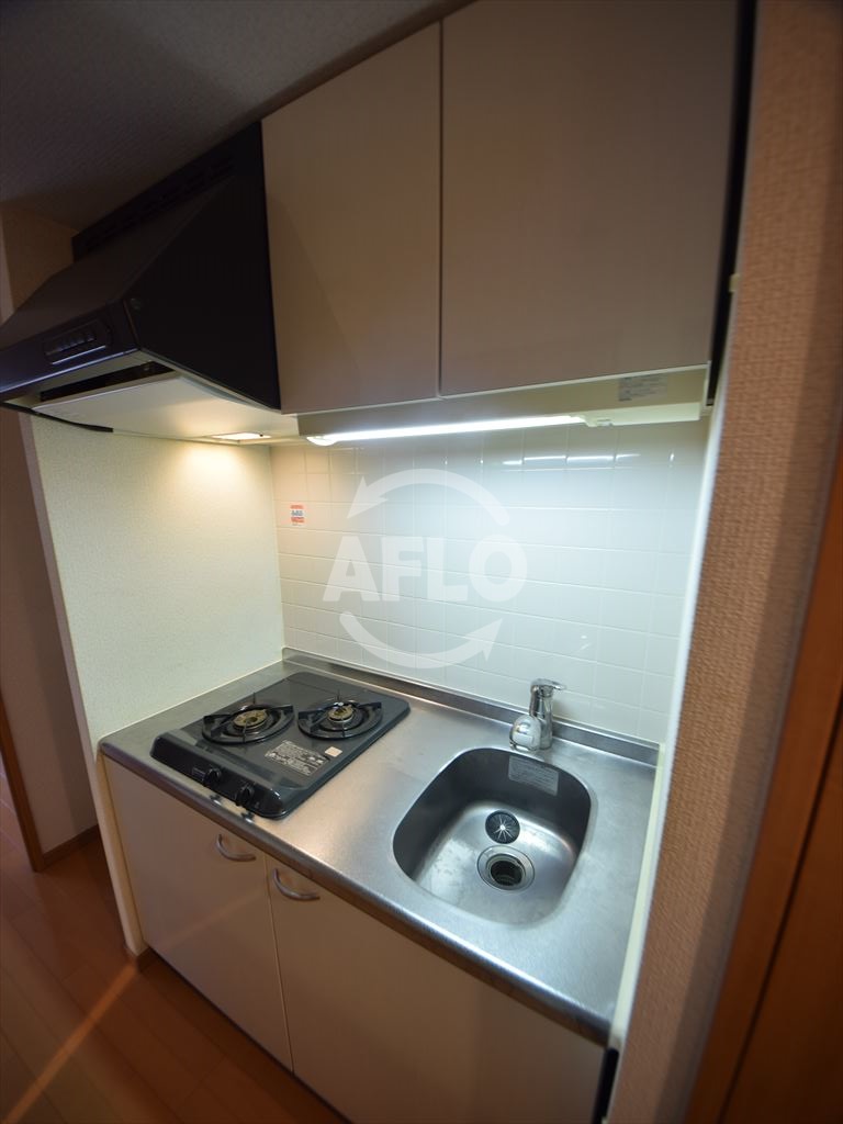 キッチン　レジュールアッシュ天王寺　2口ガスシステムキッチン