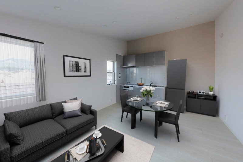 居室・リビング　バーシャルインテリア画像（家具付ではありません）