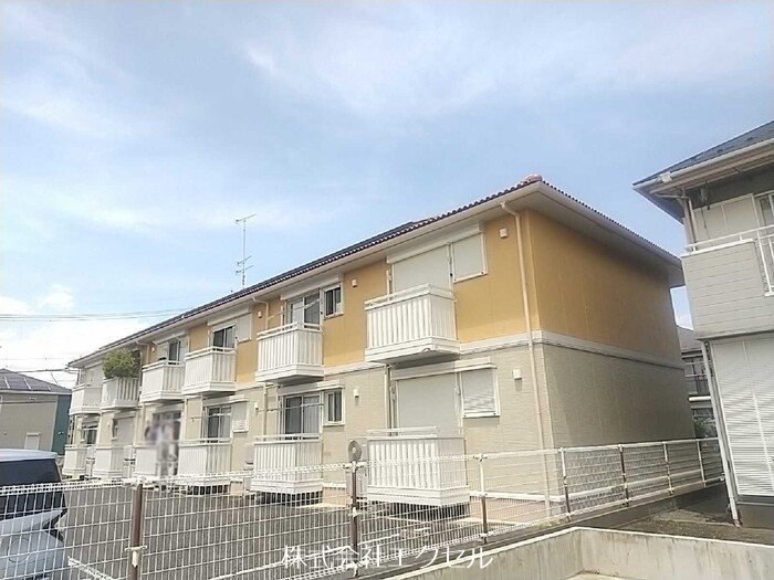 建物外観　防犯カメラ付きで安心です。