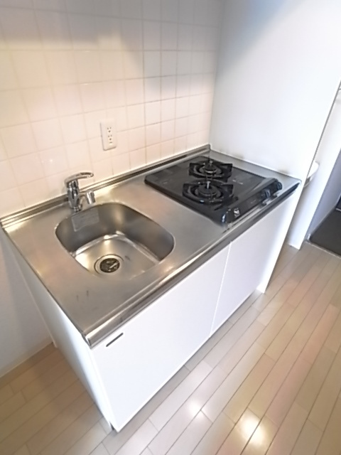 キッチン　２口ガスシステムキッチン