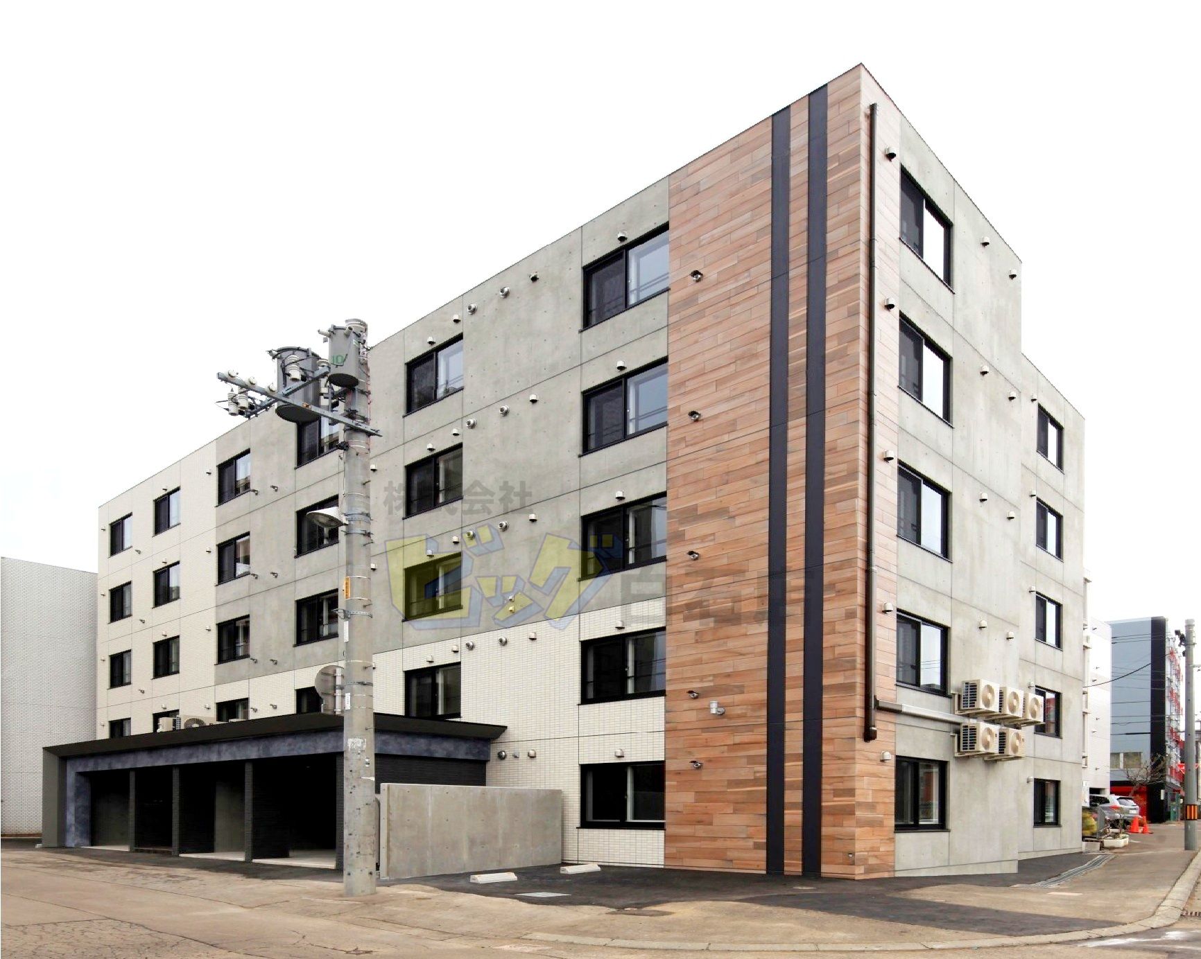 建物外観　都市ガス・ネット無料採用のデザイナーズマンションです♪