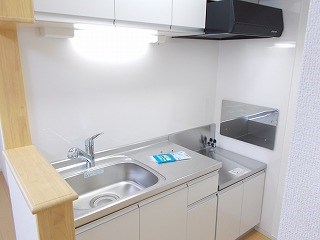 キッチン　キッチンはガスコンロ設置可