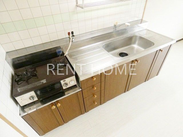 キッチン　2口ガスコンロ設置可