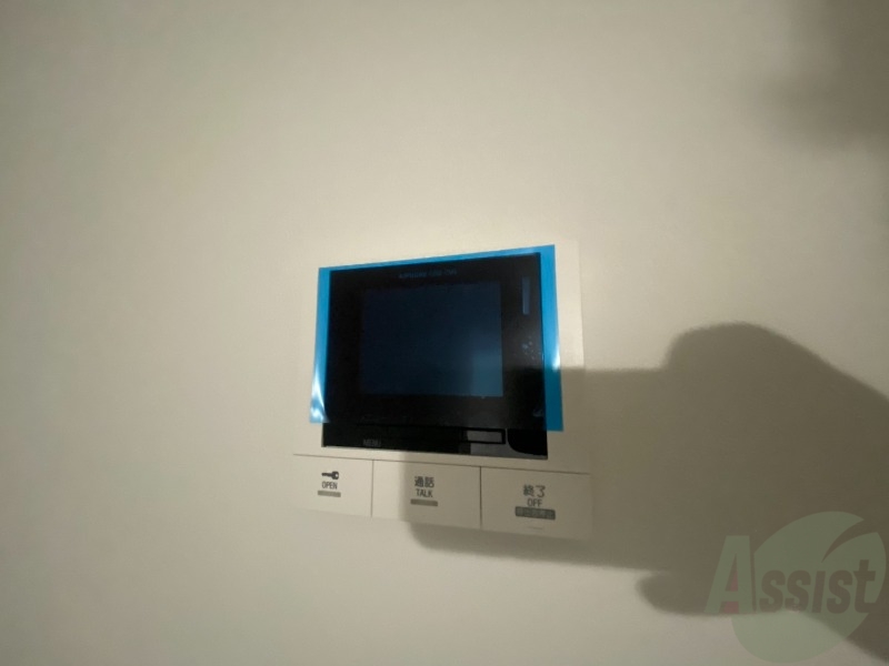 セキュリティ　ＴＶモニター付インターホンです。来客者の顔が見えるので安心！
