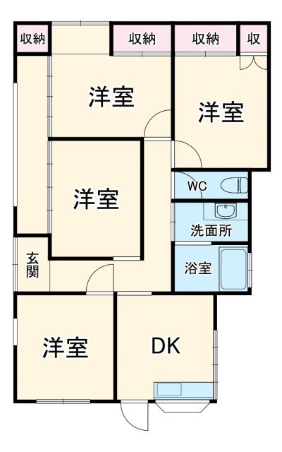 北脇新田451-1戸建て貸家の間取り写真