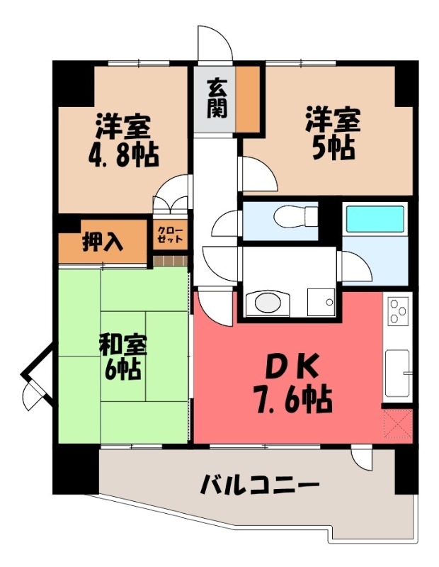 ハイラーク高崎の間取り写真