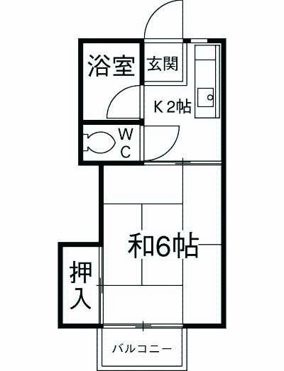 修学院フユーグ五号棟の間取り写真