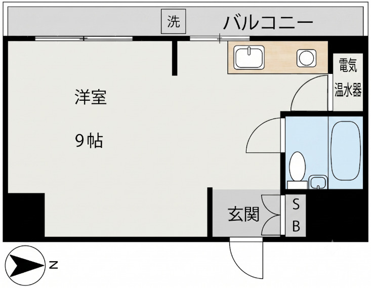 マンション五反田の間取り写真