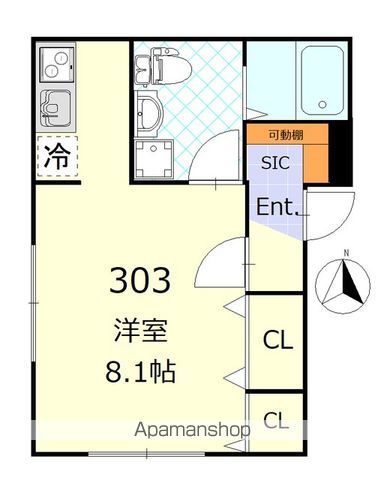 東京モノレール 天空橋駅 徒歩6分 3階建 築7年の間取り写真