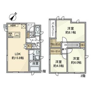 東岩槻戸建の間取り写真