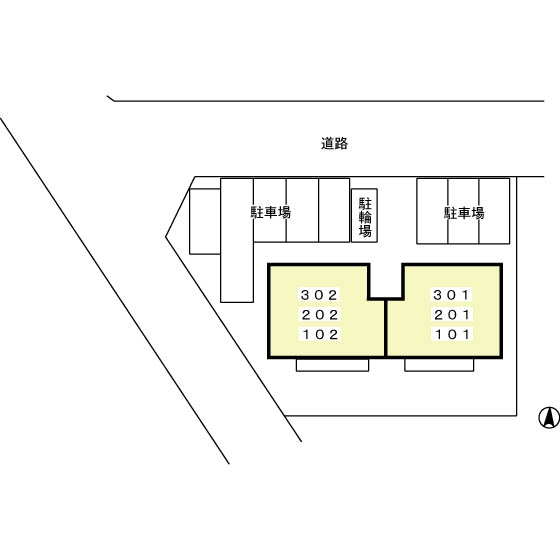 駐車場　区画図になります。