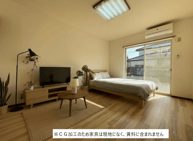 居室・リビング　ＣＧ加工のため家具は現地になく、賃料に含まれません