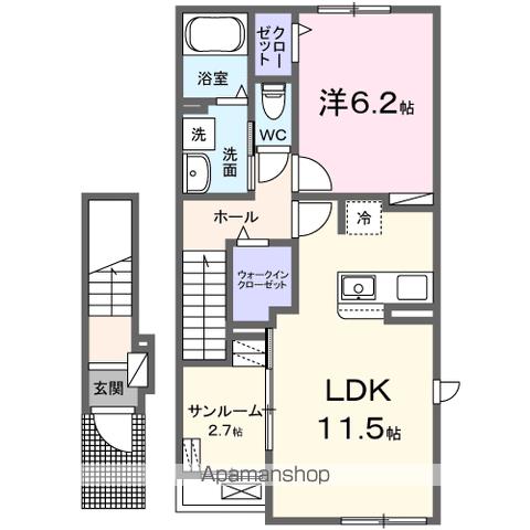 遠州鉄道 自動車学校前駅 徒歩37分 2階建 築2年の間取り写真