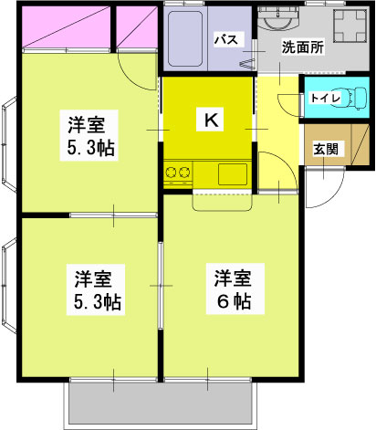 すみれヒルズＢの間取り