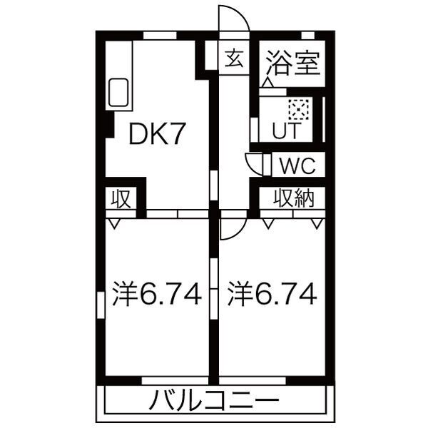 エルハイムＡの間取り