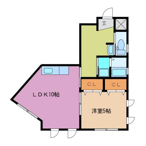 伊勢市小俣町明野のマンションの間取り