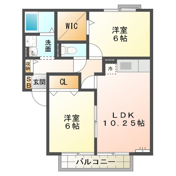 ドミール三日市Ｃの間取り