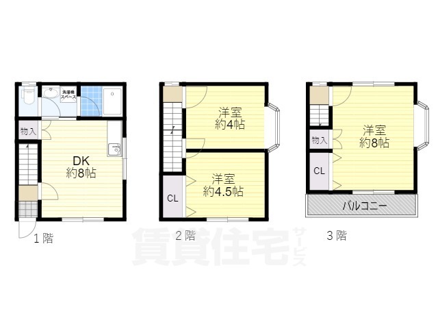 美園町8-3テラスハウス_間取り_0