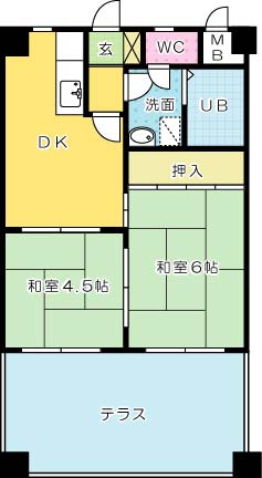 プレアール金田の間取り