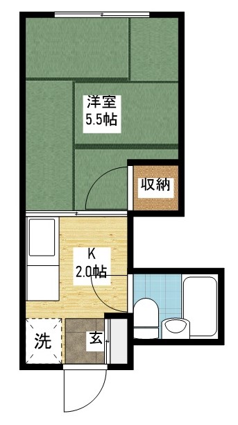 長崎市界のマンションの間取り