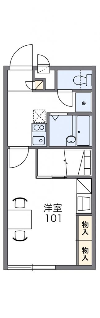 加須市花崎北のアパートの間取り