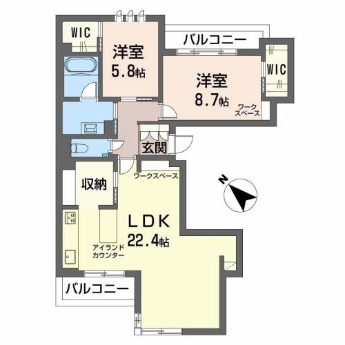 安城市桜町のマンションの間取り