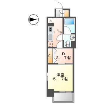 名古屋市東区泉のマンションの間取り