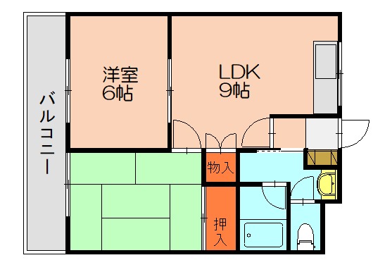 糟屋郡粕屋町内橋西のアパートの間取り