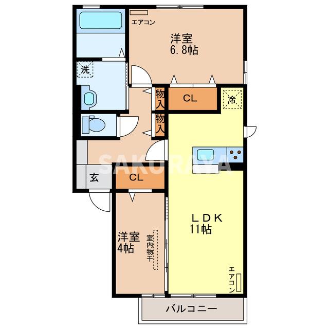 Sunmall G「サンモールＧ」の間取り