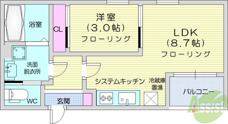 【REGALEST仙台八幡の間取り】