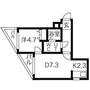 フェリーチェ桑園の間取り