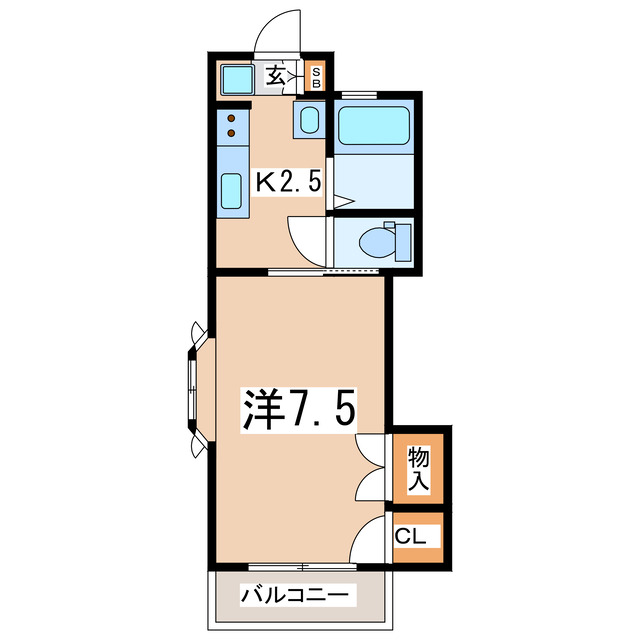 郡山市麓山のマンションの間取り