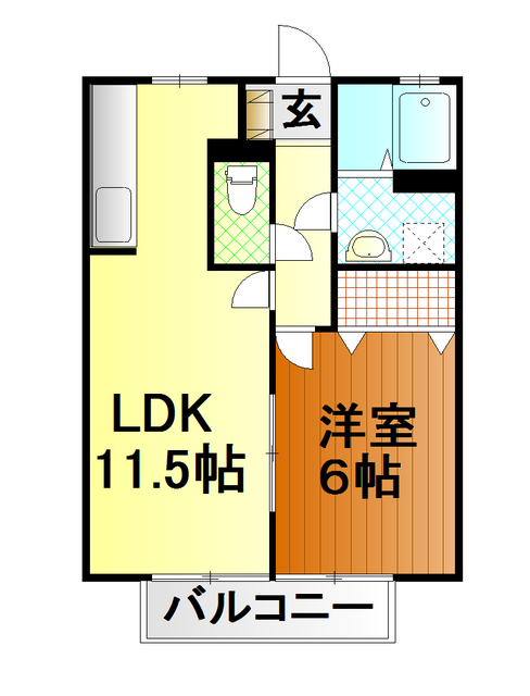 富士市依田橋のアパートの間取り