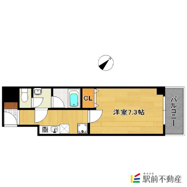 福岡市博多区古門戸町のマンションの間取り