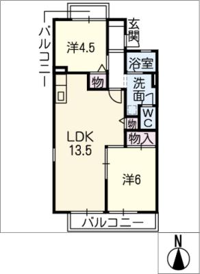 シャンポールＹ２の間取り