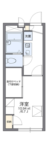 京都市右京区梅津罧原町のアパートの間取り