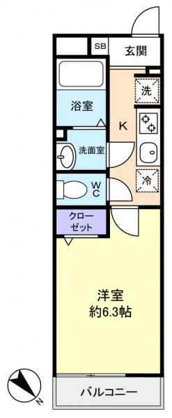 リブリ・トロワフレーシュの間取り