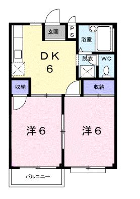 高松市牟礼町牟礼のアパートの間取り