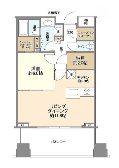 品川区大崎のマンションの間取り