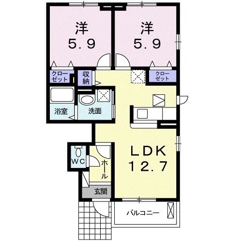 クラール元山Ｉの間取り