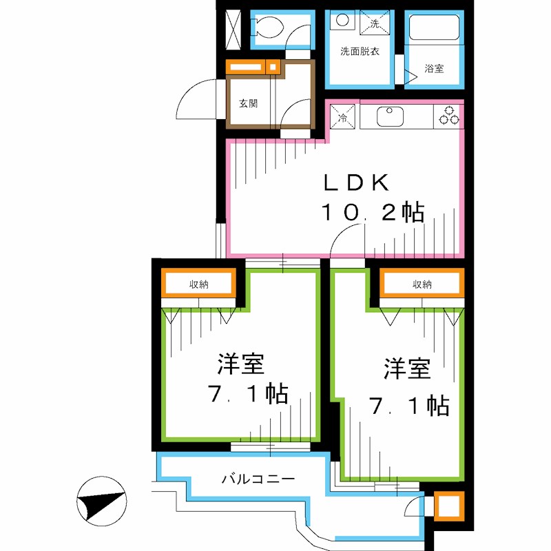 杉並区天沼のマンションの間取り